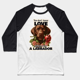 Labrador Valentine's day Baseball T-Shirt